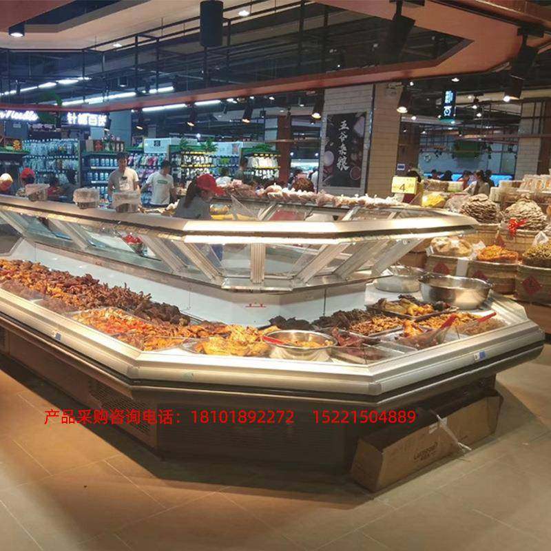 豪华冷风冷熟食柜超18SG市豪华弧形玻璃服务柜卤藏柜台柜大超菜柜,机械设备,制冷设备,淘宝优惠券,粉丝福利购,淘宝优惠卷