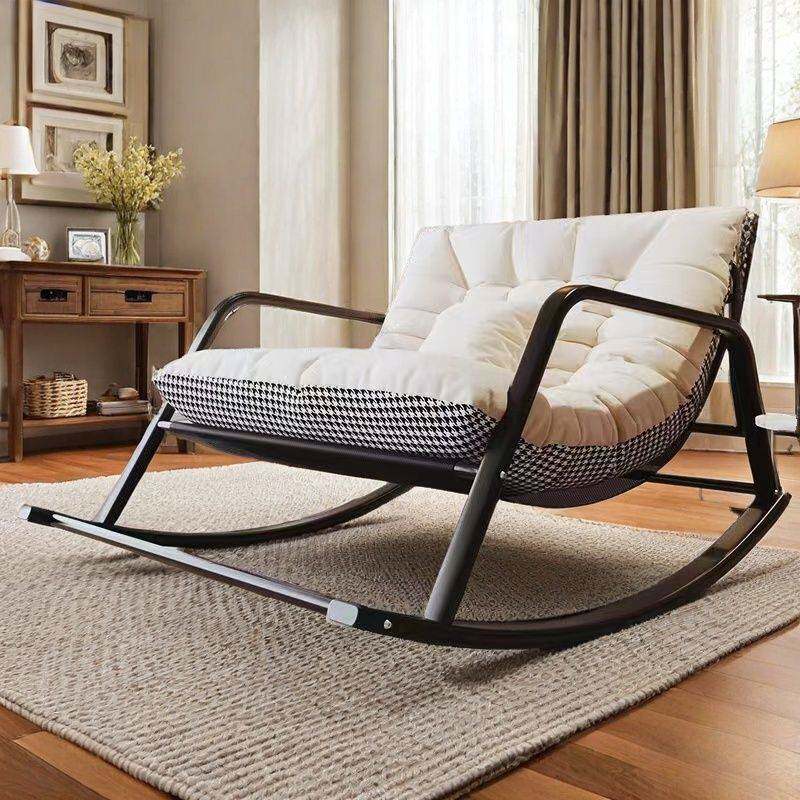 双人摇摇椅可调节成人懒人沙发客厅科技布可坐可躺加长椅摇摇躺椅