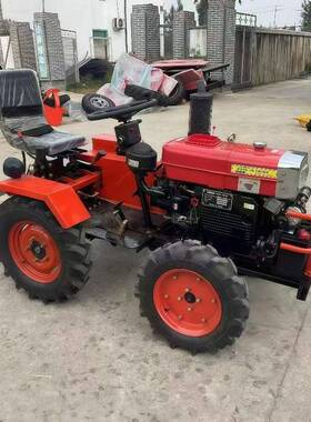 25马力小型家用农机tract带or小单拖拉674机犁两驱杠四轮车可地农