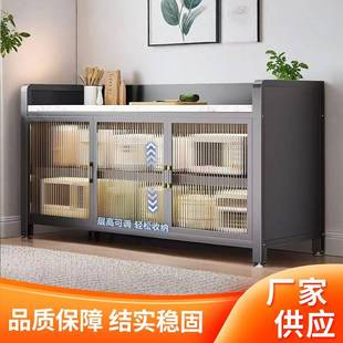 厨房置切物架岩板多开柜门边落地碗烤箱收纳柜多用雪山石岩途多层