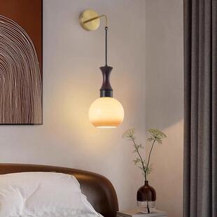 油古风床头小吊灯感日式玄奶420关过道壁灯复古主室中垂线卧吊灯