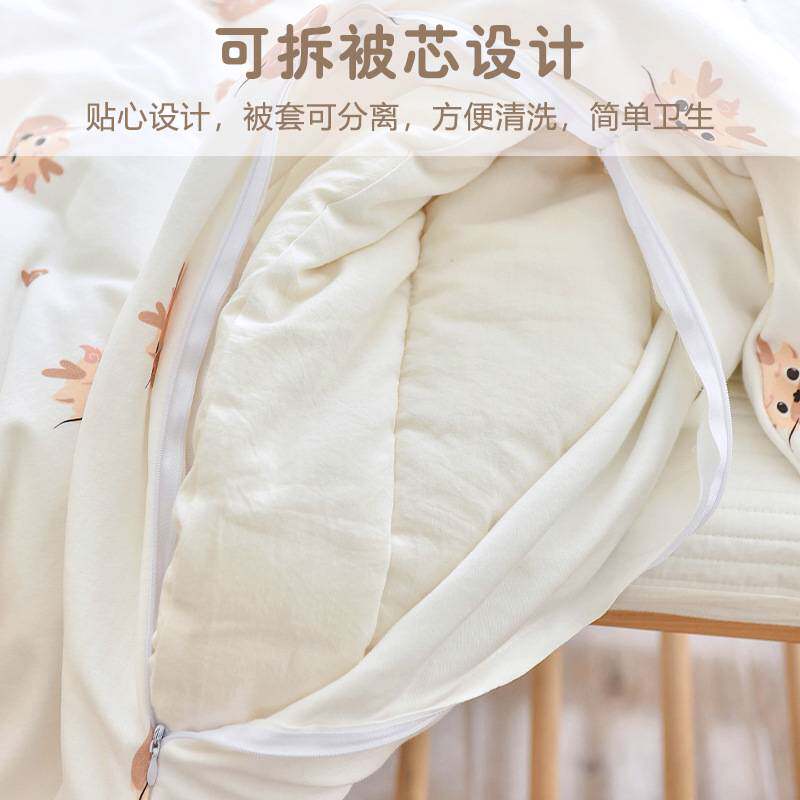 新生儿纯棉被子婴儿卡通印花棉花被幼儿园儿童午睡四季款小被子