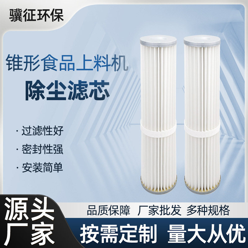 锥形滤筒覆膜锥形滤筒抛丸机聚酯纤维真空上料机使用 上螺纹安装