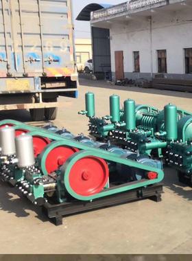 长W力重工W160塞注浆泵B2B50卧式三活缸注251浆泵水泥砂浆注浆机