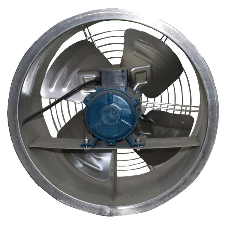 贝圆州直供管式轴流通风机业筒低噪音厨房防工油潮不锈钢SFG排风