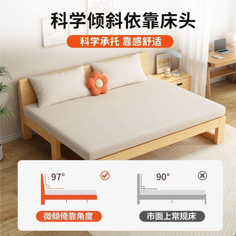实木沙发床叠两多用功能客厅榻榻单米双人小户型抽拉折20244515伸缩推拉床