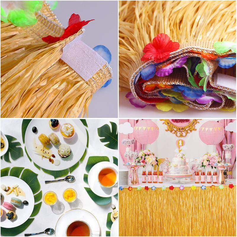 节日对场景布置流苏桌裙威UDP夏夷热带装饰派风龟背叶木槿花彩色,节庆用品/礼品,装扮布置套餐,淘宝优惠券,粉丝福利购,淘宝优惠卷