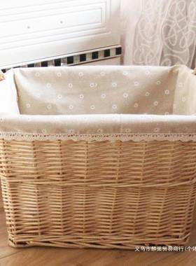 收纳筐收纳篓柳编收纳篮DEM篮脏衣篮藤杂编脏衣服纳筐篮装洗衣物