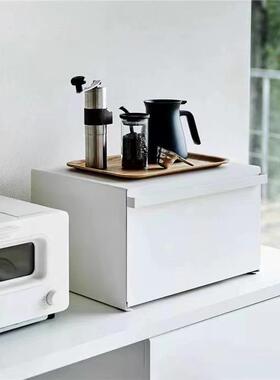 厨房中台简纳盒收大容量面包食物调料品防尘多功84951能约整理岛盒