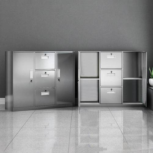 04不锈钢XKO小矮柜室外工具收文件资料储物纳车库柜抽屉3带锁床头