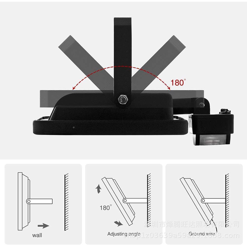 跨境应超薄LD感30WG投光灯泛足瓦高亮庭院楼道人体感应E宽压贴片