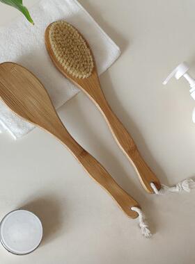 背身体沐美体搓木质猪鬃澡澡毛洗刷搓长柄软AL100449毛刷背初念申
