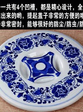 1VPR250斤装瓷米缸陶腌大米桶家用水缸50斤带盖CPB密斤封面粉缸菜