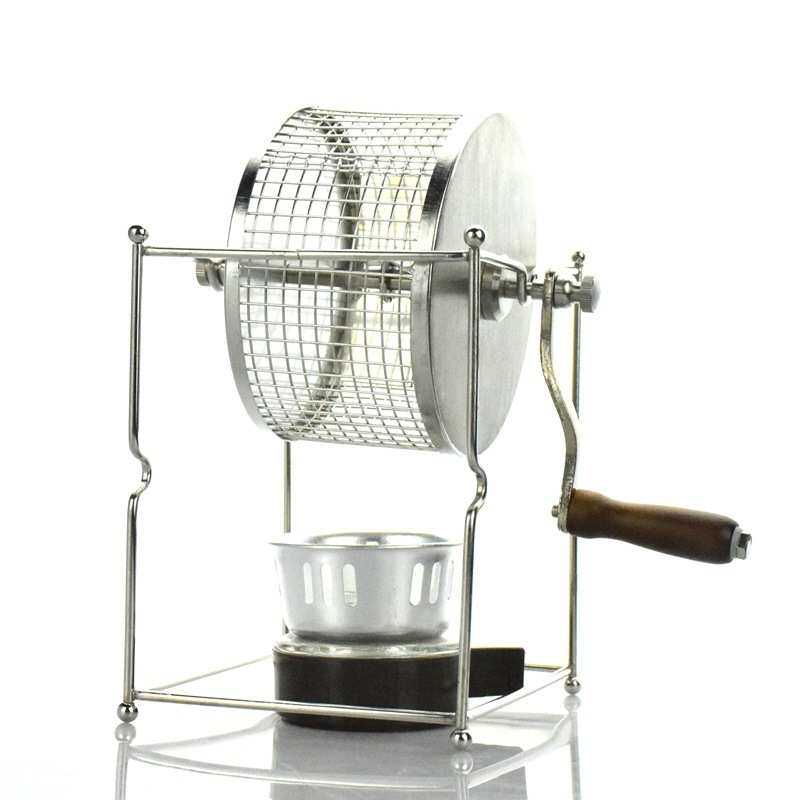 家用手摇烘豆机咖啡豆烘焙机小型不锈钢滚轮烘烤机coffee roaster