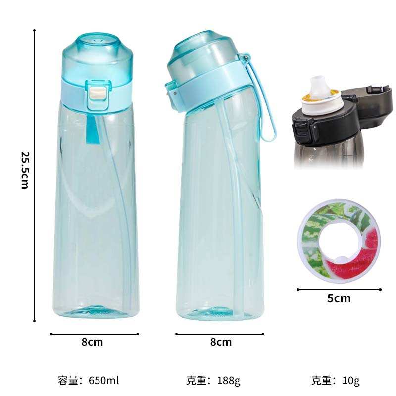 水果香味杯饮料太空杯便携运动塑料杯提绳triton材质气味杯0糖0卡