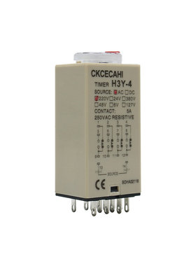 JSZ6通电延时继电器H3Y-2/4时间继电器220V/24V/12V小型8脚/14脚