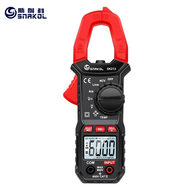 斯耐科SK213钳形电流表钳表数字全自动万能表智能钳表交直流600A