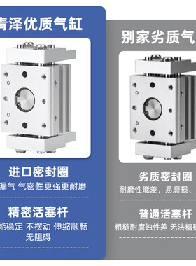 气动手指气缸平行夹爪宽阔型HFT10/16/20/25/32X30x40x60x80X100S