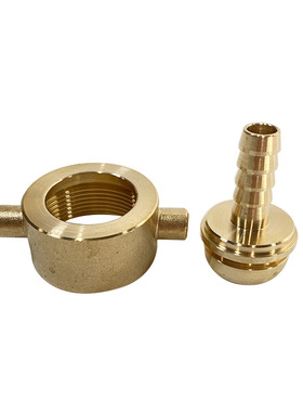 IMPA351051纯铜空气管接头8mm船用高压闷盖M42接头铸铜管帽351053