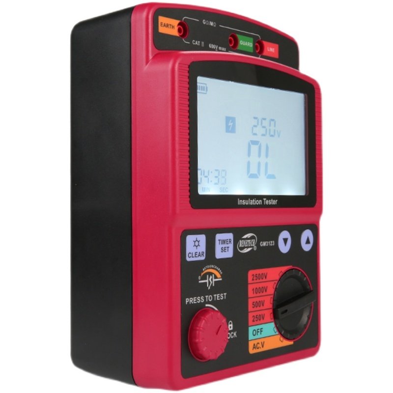 标智GM3125绝缘电阻测试仪5000V兆欧表GM3123数字绝缘电阻测试仪