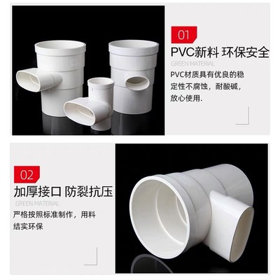 pvc立扁三通变5075110扁马桶移位器缩口内外插圆转扁三通扁立口