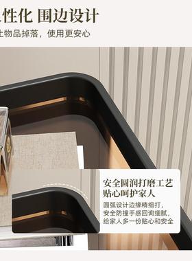 可移动茶沙发边头几侧边柜金属玻璃车小推带TH11轮几零食置物架床