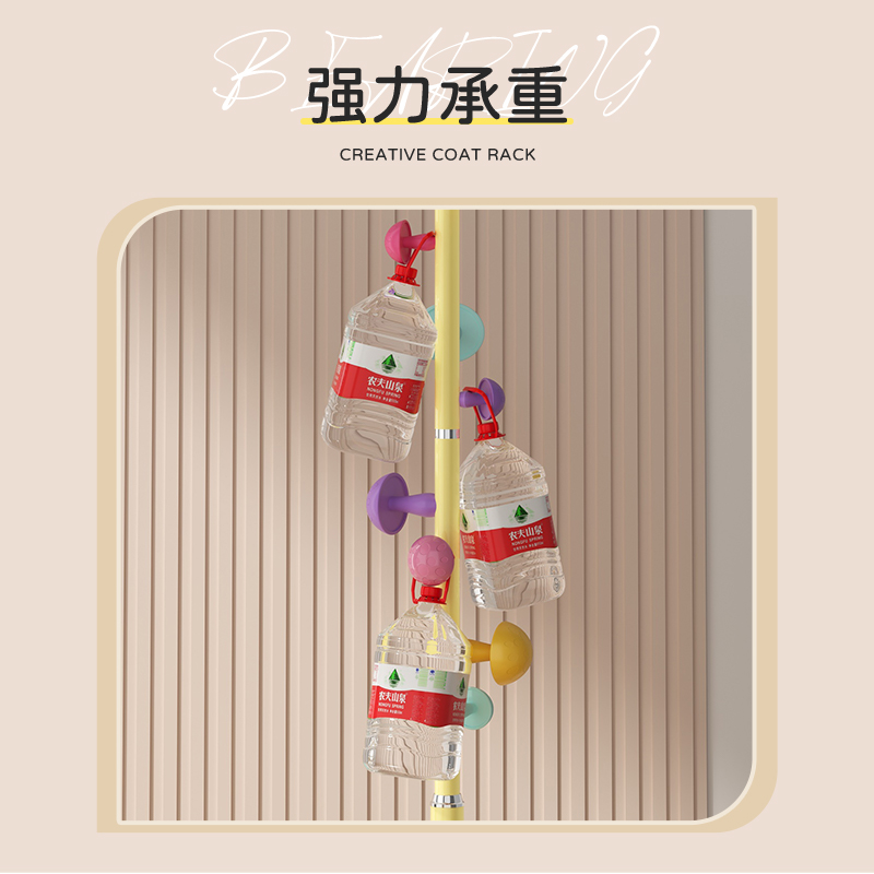 衣架落地秋冬儿童可爱蘑菇挂衣架挂包架家用M简易挂衣服卧室衣帽