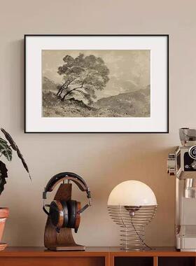 中C-545古画风客厅装饰画欧复古法式风术景简约挂样板房壁众画小