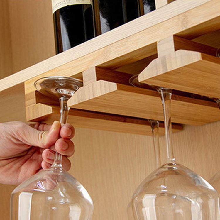 悬酒红杯架挂倒EXM挂意家用竹制吧台高创脚杯架实木酒杯收纳架