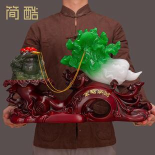 招财金蟾百摆件玉白朋菜客厅大装饰财气友乔迁开店开业高tb-65826
