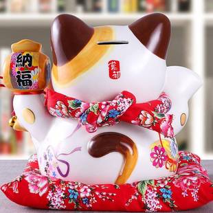 招财猫大创号摆件存钱罐店铺开业摆件意WSJ818品居饰品陶瓷家工艺