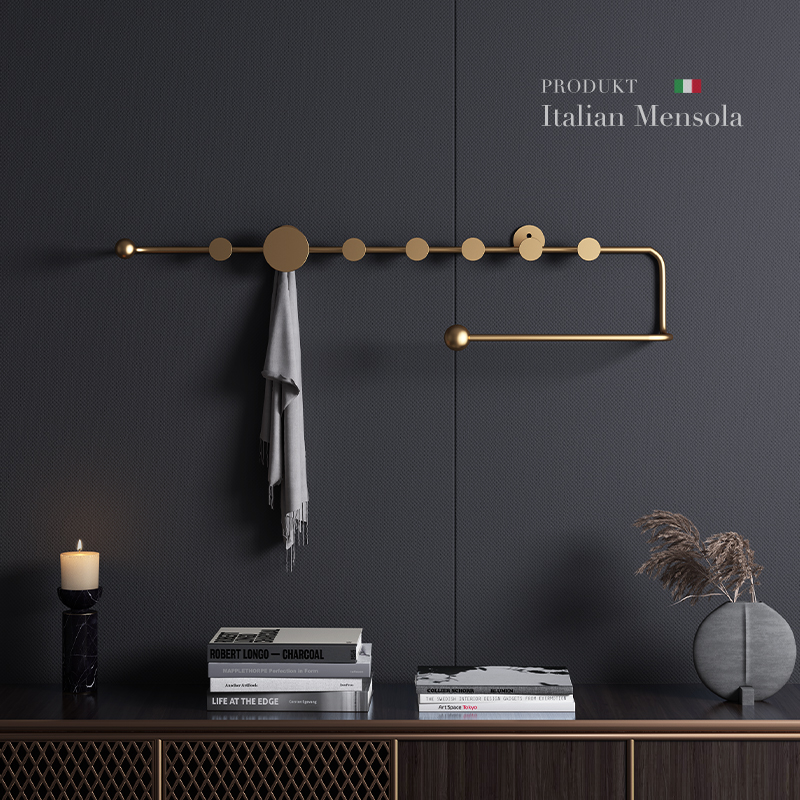 意式轻奢衣帽架卧室衣q架墙壁式入户门口玄关衣服挂衣架壁挂墙上