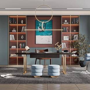 现代简约家具功能柜式 定制书橱书房家用收落地柜子书DYE纳书置物