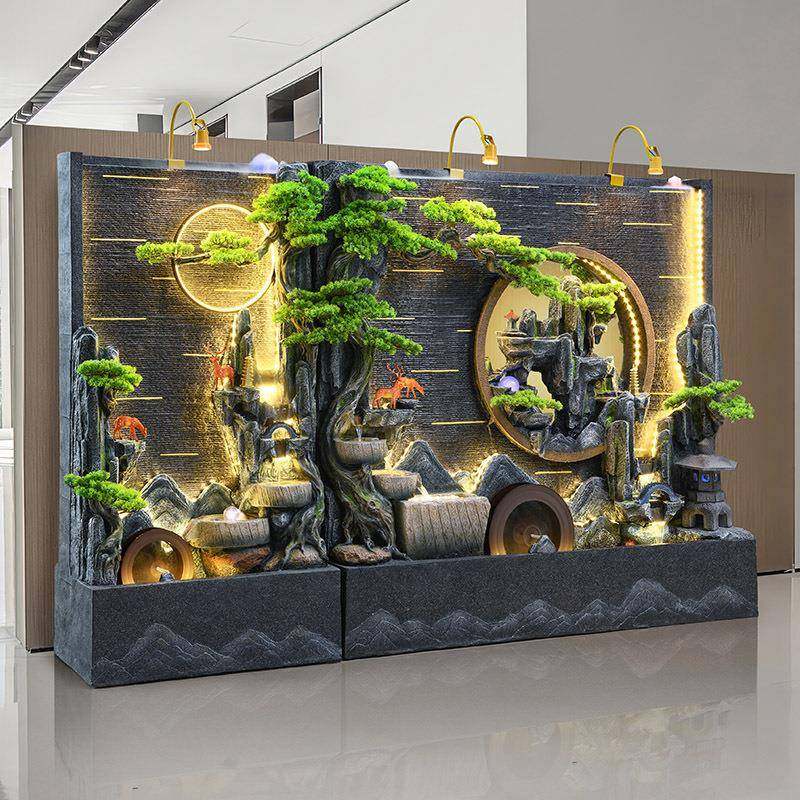假山背流水喷泉环水JWF幕墙流水墙屏风公司循庭院景墙流水造景摆,家居饰品,流水摆件,淘宝优惠券,粉丝福利购,淘宝优惠卷