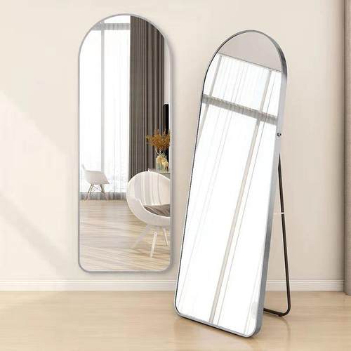 全身镜子壁挂粘家用14贴墙试衣贴镜ins网红落地镜铝金穿合衣镜