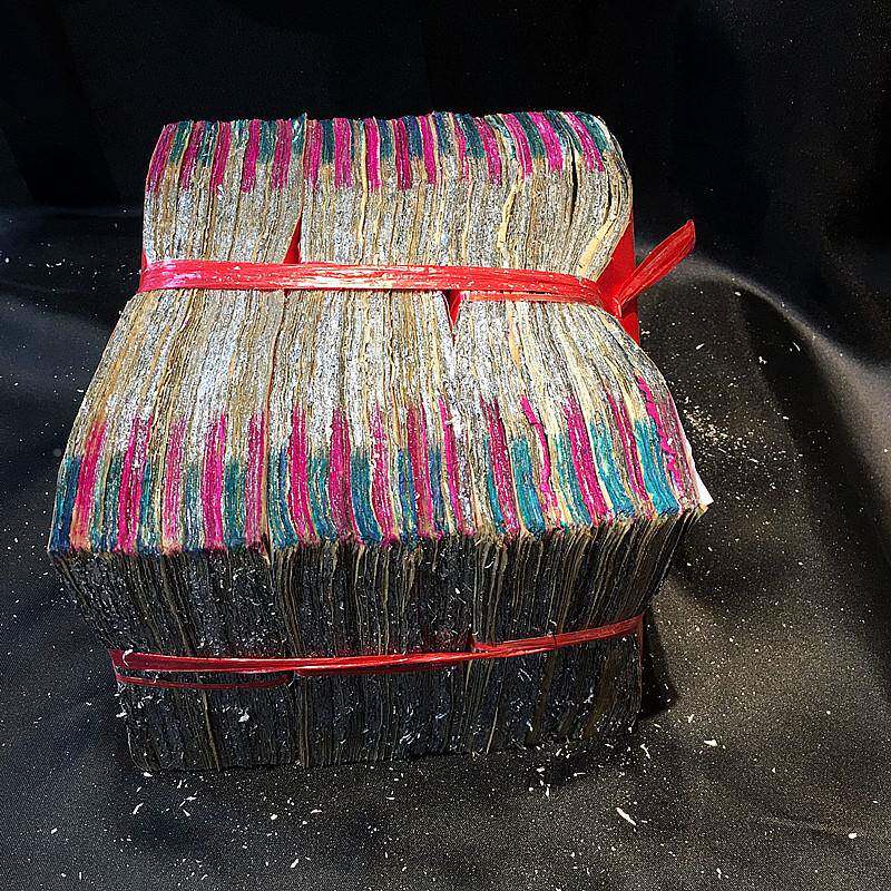 祭祀用绍兴手品金工锡箔纸1工4X21cm3003400张手折锡箔元宝银烧纸