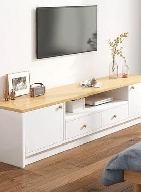 电NUG视柜简约代地小户型客厅家用新款室原木风落桌简易卧现电视