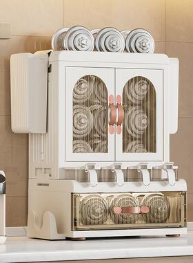 厨房用品调置物架台面油盐酱醋瓶多收纳带门JIZ架筷料刀子筒功能