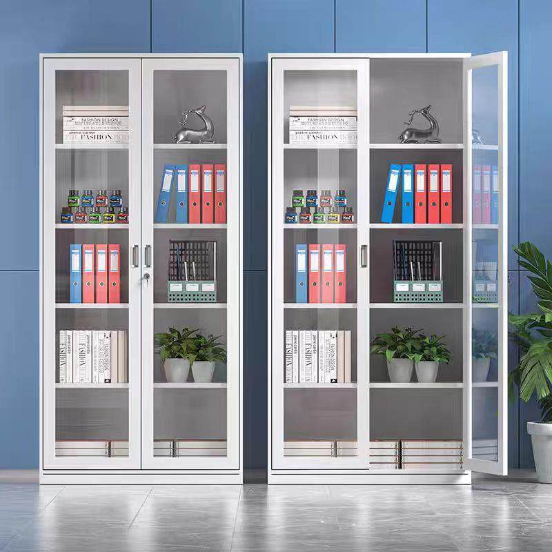 天津文档件柜办室铁皮柜钢制公案资文文件柜综件凭证柜玻璃通体储