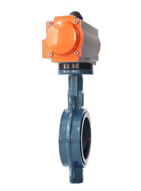 DUYI67J-61C铸钢夹气动对衬胶蝶1阀DN40-800海水耐腐蚀酸碱脱硫蝶