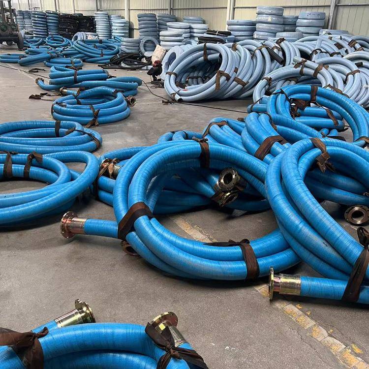 大口径法兰胶胶管矿用钢丝编织输式胶管排吸泥隧道高压管无品牌/