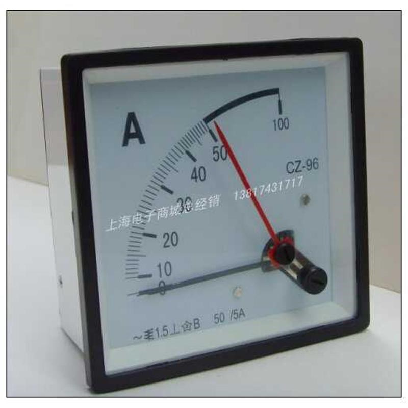 CZ-96 500/5A 双指针交流指针D式电流表 开关柜表 面板表 电流表*