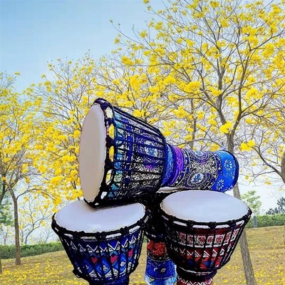 非州手鼓大8寸可调音演凑级幼儿园小学生非州鼓