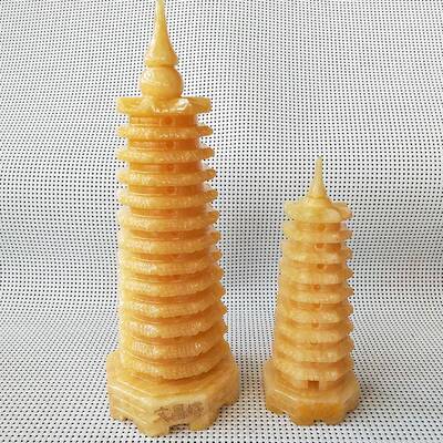 米黄玉塔文昌塔步步高升办塔客厅办公桌书桌摆件
