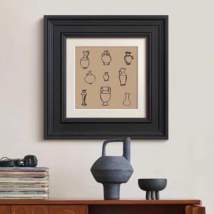 瓶安集》现代法式复古客厅装饰画中古风餐厅玄关北欧简约卧室挂画