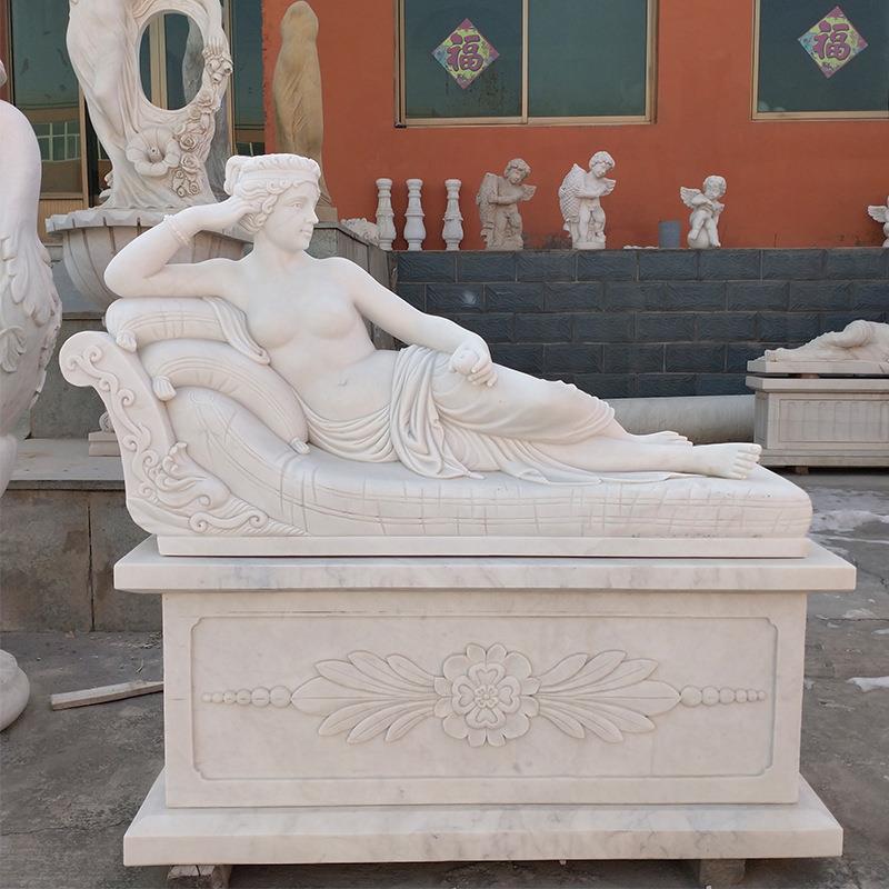 欧式得胜维纳斯雕塑大型汉白玉人物雕像售楼部装饰草坪摆件