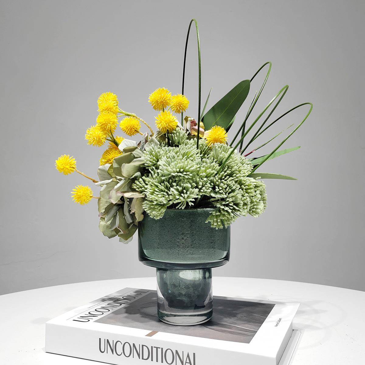 简约现代轻奢仿真花艺摆件创意电视柜洽谈桌茶几假花摆设绿植软装