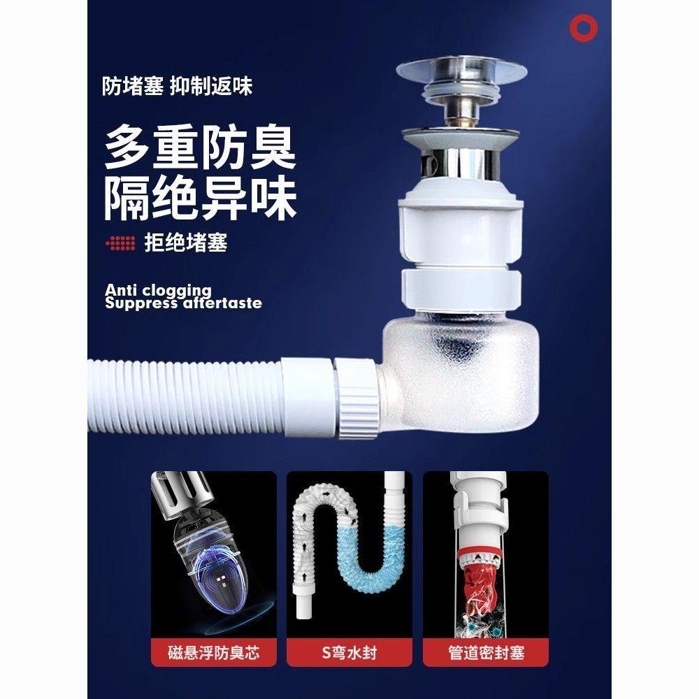 万康下水器防臭管面盆台