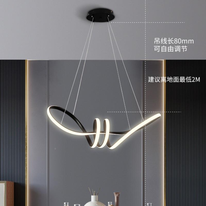 现代简约ld吊灯欧式餐429e厅网红酒圆吧形亚克力创环意轻奢爆款吊