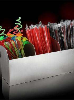 三格吧台用吸管力架黑色茶亚克咖啡SUO厅奶店用品商收纳盒工厂